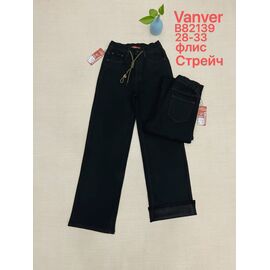 Джинси жіночі утеплені B82139 black р.28-33 "Vanver" недорого оптом від прямого постачальника