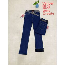 Джинси жіночі утеплені B8312 blue р.28-33 "Vanver" недорого оптом від прямого постачальника