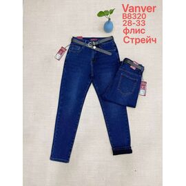 Джинси жіночі утеплені B8320 blue р.28-33 "Vanver" недорого оптом від прямого постачальника