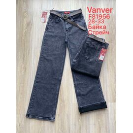 Фотография Джинсы утеплённые женские D81956 grey р.28-33 "Vanver" недорого оптом от прямого поставщика