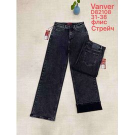 Фотография Джинсы утеплённые женские D82108 black р.31-38 "Vanver" недорого оптом от прямого поставщика