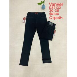 Джинси жіночі утеплені D82132 black р.30-36 "Vanver" недорого оптом від прямого постачальника