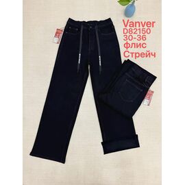 Джинси жіночі утеплені D82150 black р.30-36 "Vanver" недорого оптом від прямого постачальника