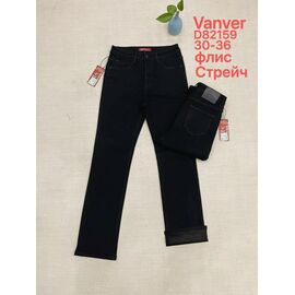 Джинси жіночі утеплені D82159 black р.30-36 "Vanver" недорого оптом від прямого постачальника