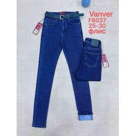 Джинси жіночі утеплені F8037 blue р.25-30 "Vanver" недорого оптом від прямого постачальника