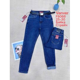 Фотография Джинсы утеплённые женские F8066 blue р.25-30 "Vanver" недорого оптом от прямого поставщика
