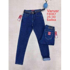 Фотография Джинсы утеплённые женские F8067 blue р.25-30 "Vanver" недорого оптом от прямого поставщика
