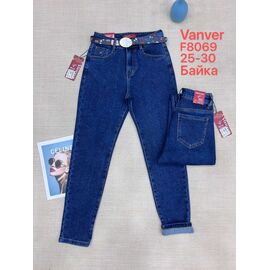 Фотография Джинсы утеплённые женские F8069 blue р.25-30 "Vanver" недорого оптом от прямого поставщика