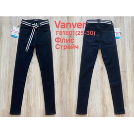 Фотография Джинсы утеплённые женские F81801 black р.25-30 "Vanver" недорого оптом от прямого поставщика