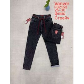 Фотография Джинсы утеплённые женские F82153 black р.25-30 "Vanver" недорого оптом от прямого поставщика