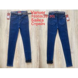 Джинси жіночі утеплені F8959 blue р.25-30 "Vanver" недорого оптом від прямого постачальника