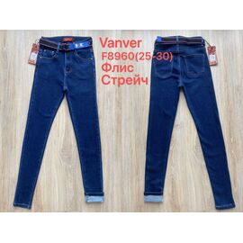Джинси жіночі утеплені F8960 blue р.25-30 "Vanver" недорого оптом від прямого постачальника