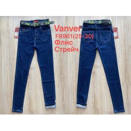 Джинси жіночі утеплені F8961 blue р.25-30 "Vanver" недорого оптом від прямого постачальника