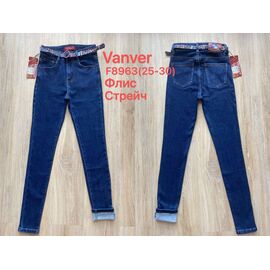 Джинси жіночі утеплені F8963 blue р.25-30 "Vanver" недорого оптом від прямого постачальника
