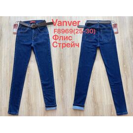 Джинси жіночі утеплені F8969 blue р.25-30 "Vanver" недорого оптом від прямого постачальника