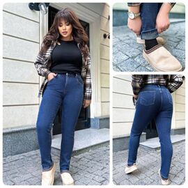 Фотография Джинсы утеплённые женские 072 blue р.31-38 "Lady N" недорого оптом от прямого поставщика