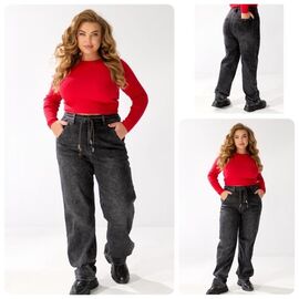 Фотография Джинсы утеплённые женские 205 grey р.32-42 "Lady N" недорого оптом от прямого поставщика