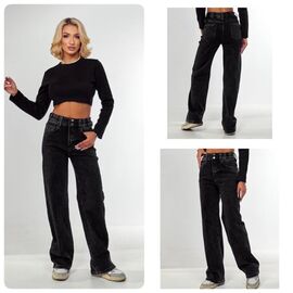 Джинси жіночі утеплені 202 black р.25-30 "Lady N" недорого оптом від прямого постачальника