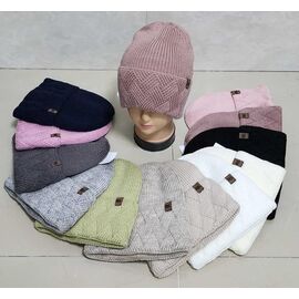 Фотография Шапка зимняя женская SV888 mix р.58-60 "WHITE" недорого оптом от прямого поставщика