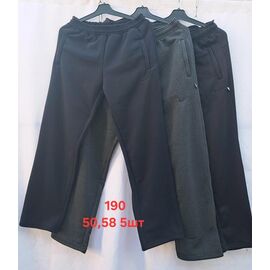 Фотография Штаны спортивные мужские утеплённые 190-1 black р.50-58 "PALMIRA" недорого оптом от прямого поставщика