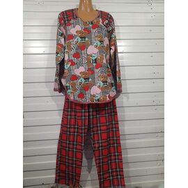 Піжама тепла жіноча A193 red р.50-60 "Akvarel" недорого оптом від прямого постачальника