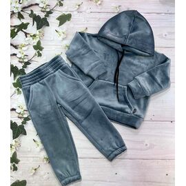 Костюм дитячий спортивний теплий на дівчинку 933 grey р.98-116 "Marimaks" недорого оптом від прямого постачальника
