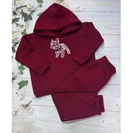 Костюм дитячий спортивний теплий на дівчинку 981 wine р.122-140 "Marimaks" недорого оптом від прямого постачальника