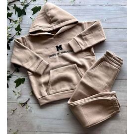 Костюм дитячий спортивний теплий на дівчинку 1007 beige р.122-140 "Marimaks" недорого оптом від прямого постачальника