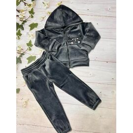 Костюм дитячий спортивний теплий на дівчинку 1058 grey р.92-116 "Marimaks" недорого оптом від прямого постачальника