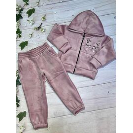 Костюм дитячий спортивний теплий на дівчинку 1058 pink р.92-116 "Marimaks" недорого оптом від прямого постачальника