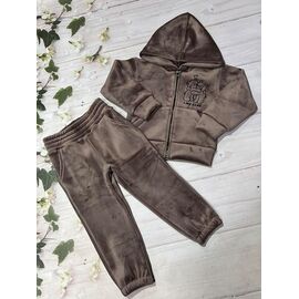 Костюм дитячий спортивний теплий на дівчинку 1060 brown р.92-116 "Marimaks" недорого оптом від прямого постачальника
