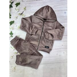 Костюм дитячий спортивний теплий на дівчинку 1053 brown р.122-140 "Marimaks" недорого оптом від прямого постачальника