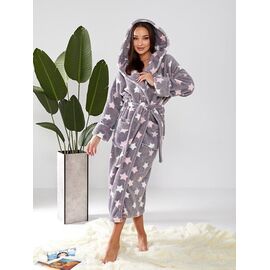 Халат жіночий теплий LD69 grey р.46-56 "Lindros" недорого оптом від прямого постачальника