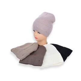 Шапка зимова жіноча SW042-1 рвана на флісі mix р.56-60 "Angelica" недорого оптом від прямого постачальника