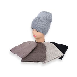 Шапка зимова жіноча SW042-2 рвана на флісі mix р.56-60 "Angelica" недорого оптом від прямого постачальника