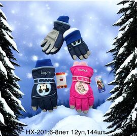 Рукавички дитячі унісекс HX201 mix р.6-8 "Anjela" недорого оптом від прямого постачальника