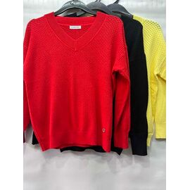 Светр жіночий E766 red р.50-54 "Emsweekis" недорого оптом від прямого постачальника