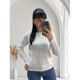 Фотография Свитер женский 25522 white р.46-50 "PULSE" недорого оптом от прямого поставщика