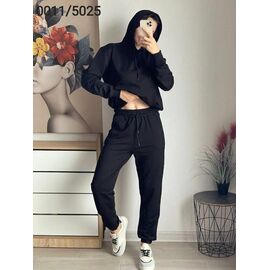 Костюм спортивний жіночий теплий 0011-5025 black р.46-52 "FSN" недорого оптом від прямого постачальника
