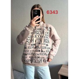 Фотография Худи женское 6343 beige р.42-50 "FSN" недорого оптом от прямого поставщика