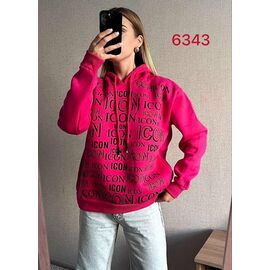 Фотография Худи женское 6343 crimson р.42-50 "FSN" недорого оптом от прямого поставщика