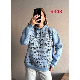 Фотография Худи женское 6343 l.blue р.42-50 "FSN" недорого оптом от прямого поставщика