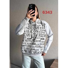 Фотография Худи женское 6343 l.grey р.42-50 "FSN" недорого оптом от прямого поставщика