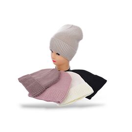 Шапка зимова жіноча SW036-7 на флісі mix р.56-60 "Angelica" недорого оптом від прямого постачальника