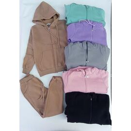 Костюм дитячий спортивний теплий на дівчинку 1045 pink р.140-176 "Meloria" недорого оптом від прямого постачальника