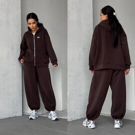 Костюм спортивний жіночий 9066 brown р.42-50 "LINDA" недорого оптом від прямого постачальника