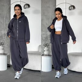 Костюм спортивний жіночий 9066 d.grey р.42-50 "LINDA" недорого оптом від прямого постачальника