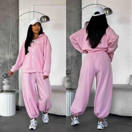 Костюм спортивний жіночий 9066 pink р.42-50 "LINDA" недорого оптом від прямого постачальника