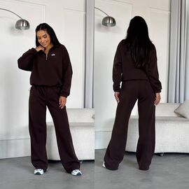 Фотография Костюм спортивный женский 9067 brown р.42-52 "LINDA" недорого оптом от прямого поставщика