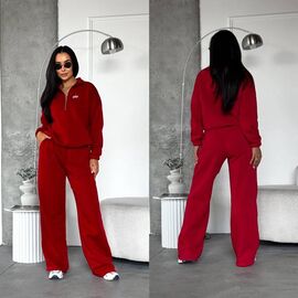 Фотография Костюм спортивный женский 9067 red р.42-52 "LINDA" недорого оптом от прямого поставщика